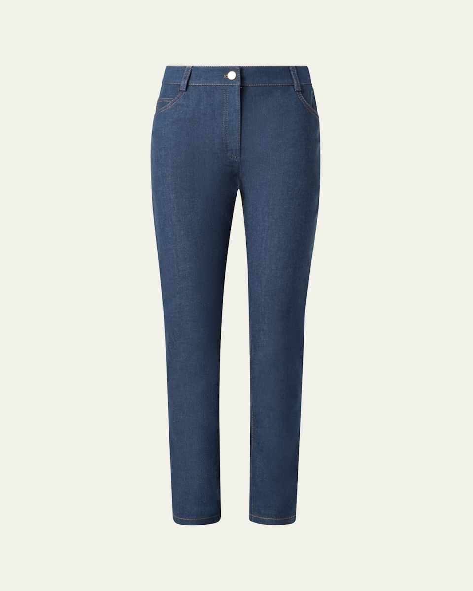 Crop Denim Skinny Leg Pants